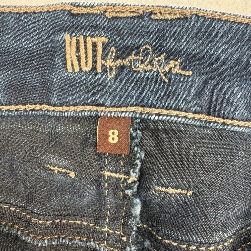 Kut From The Kloth Mia Toothpick Skinny Jeans Womens Size 8 Dark Wash Mid Rise - Picture 5 of 16